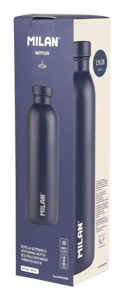EAN 8411574092643 - Milan 643020B bidón de agua Uso diario 590 ml Acero inoxidable Marina imagen 3