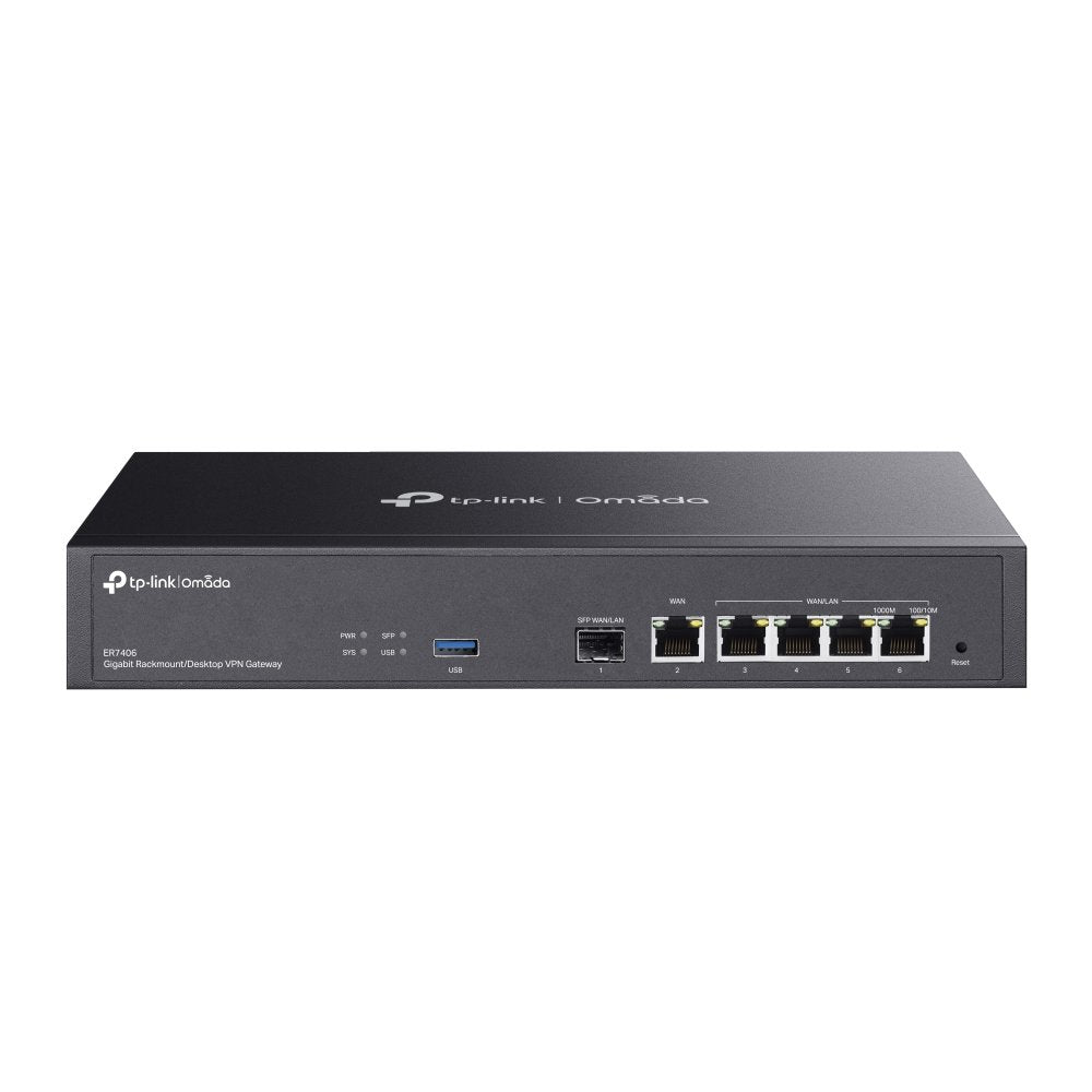 EAN 8885020622300 - TP-Link ER7406 router Gigabit Ethernet Negro imagen 1