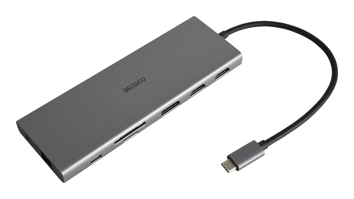EAN 7333048060624 - Deltaco USBC-HDMI27 base para portátil y replicador de puertos USB Tipo C Plata imagen 1