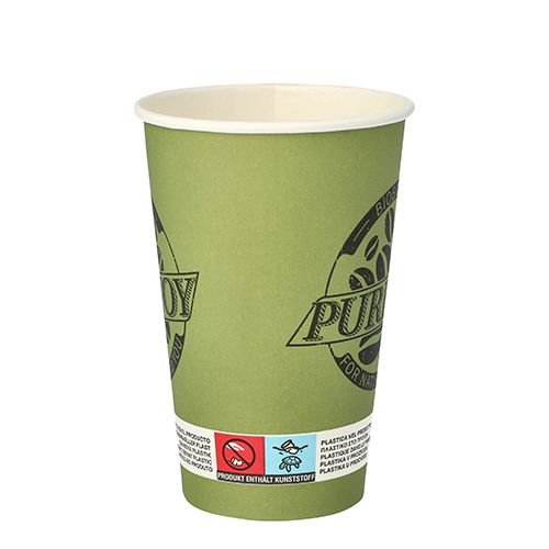 Papstar Pure Joy Einweg-Kaffeebecher 8 Cm 0,3 L Verde