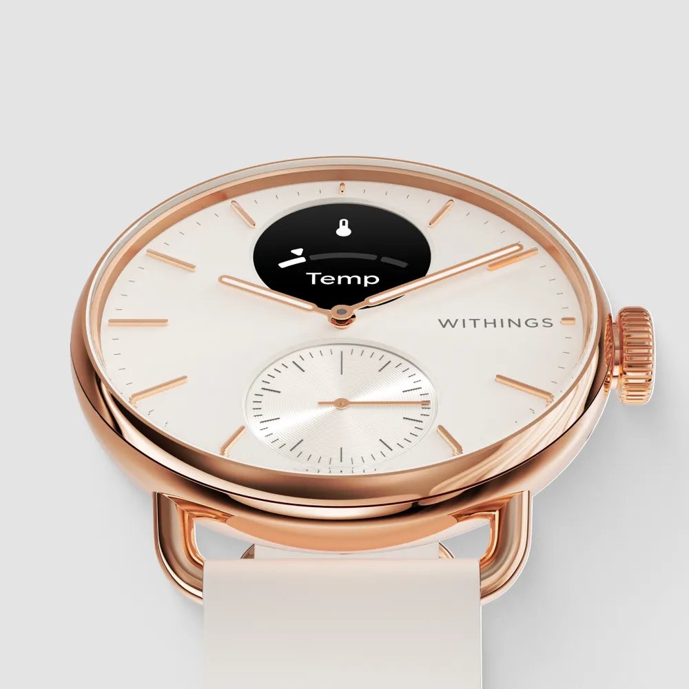 Withings Scanwatch 2, 38 Mm Rose Gold Blanco