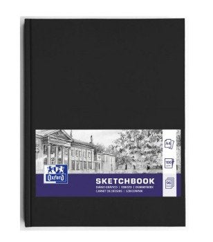 Oxford Artbook Bloc De Dibujo Cosido 96h Papel Esbozo Ahuesado 100gr A4 Negro
