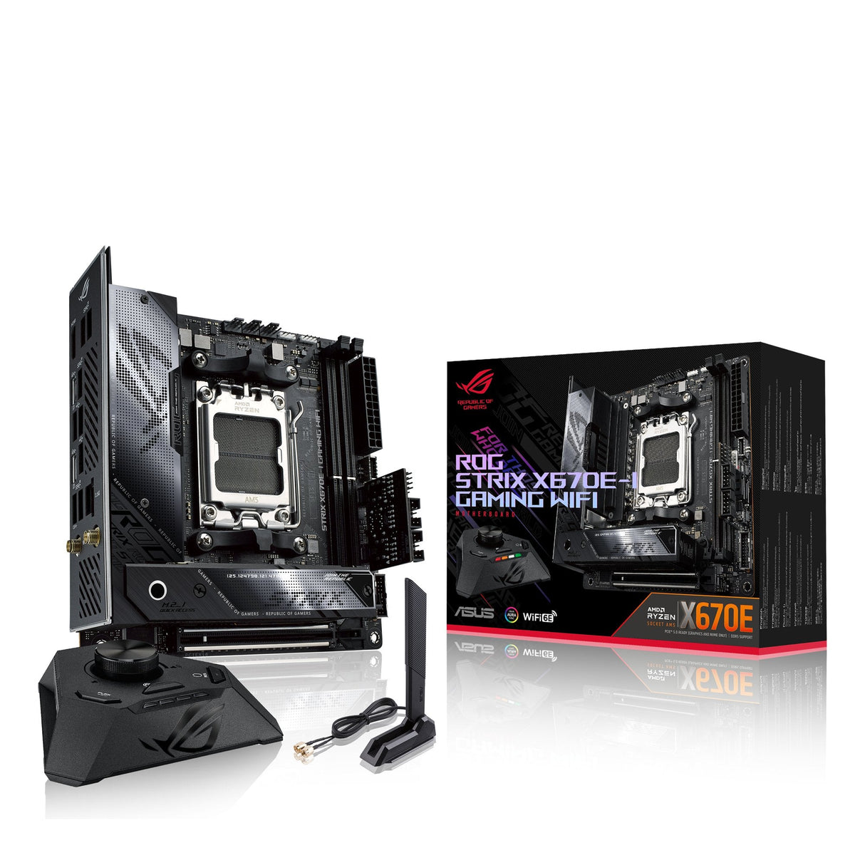 EAN 4711081905578 - ASUS ROG STRIX X670E-I GAMING WIFI AMD X670 Zócalo AM5 mini ITX imagen 1
