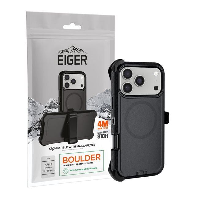 Funda Ultra Reforzada Magsafe *Drop Test 4m* Con Clip Ceinture Securisé Para Apple Iphone 17 Pro Max - Eiger®