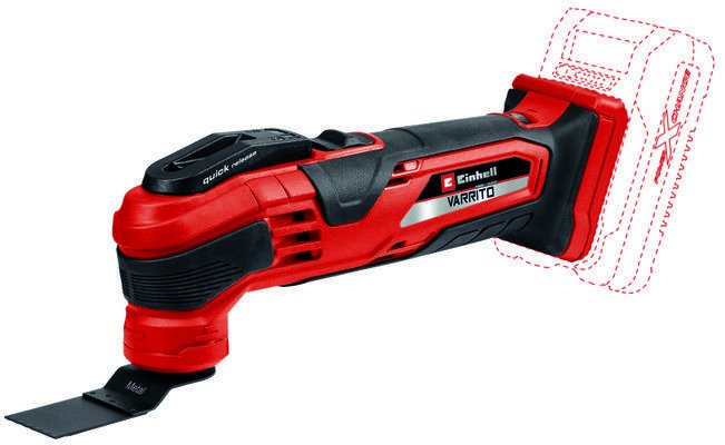 Herramienta Multifuncional Inalámbrica Einhell Varrito, 18 Voltios (Rojo/Negro, Sin Batería Ni Cargador) 4465160
