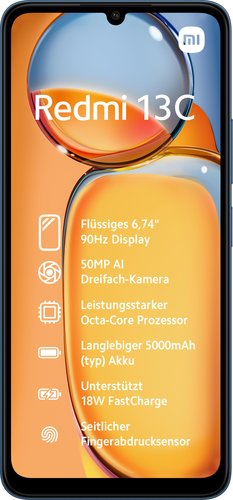 Smartphone Xiaomi Redmi 13c 8gb 256gb 6.74' Azul Marino