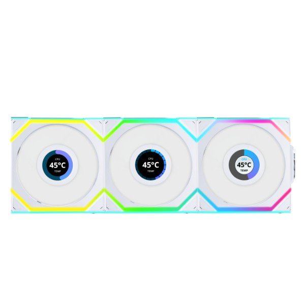 EAN 4718466016843 - Lian Li UNI FAN SL Wireless LCD 120 Reverse Blade Carcasa del ordenador Ventilador 12 cm Blanco 3 pieza(s imagen 3