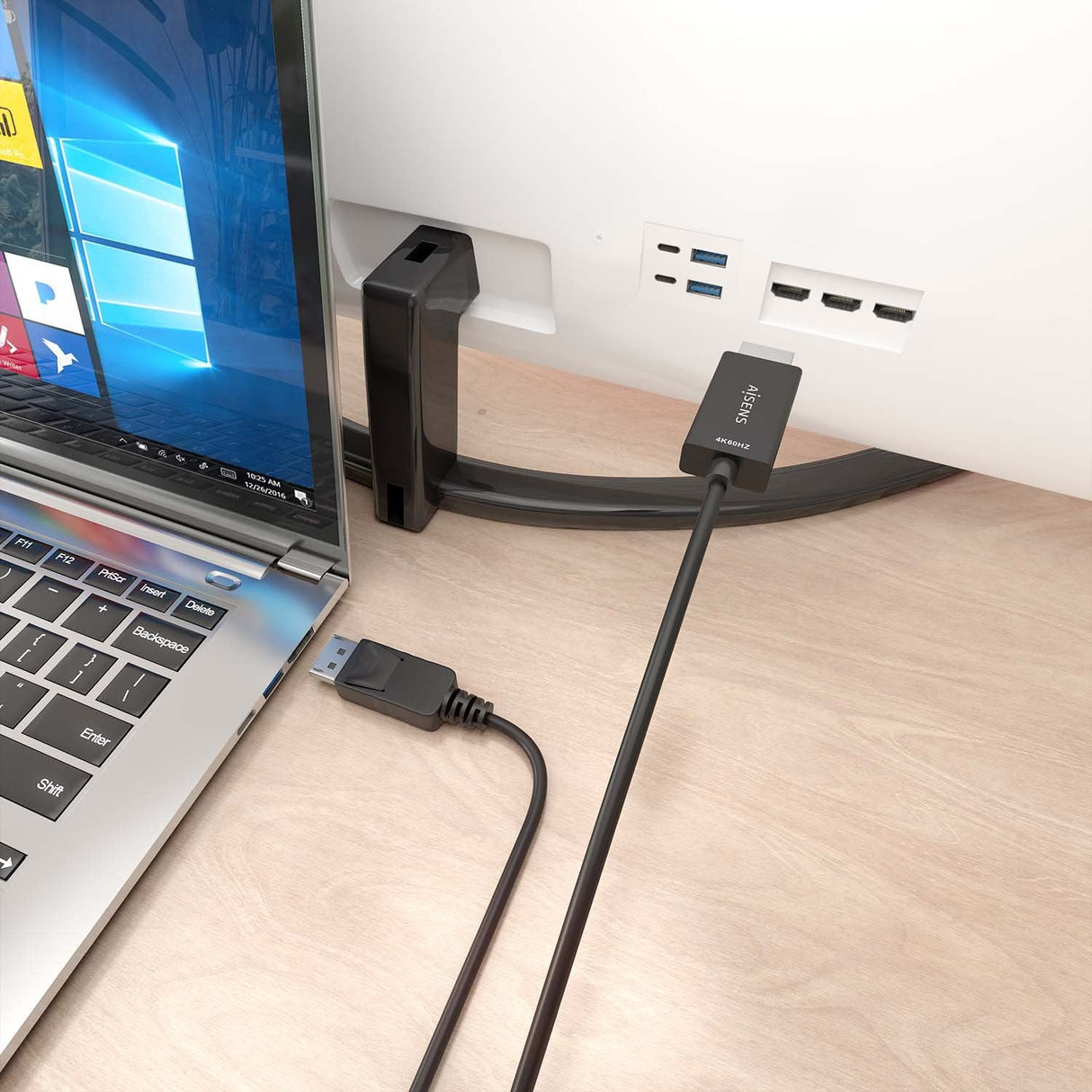 Aisens Cable Conversor Displayport A Hdmi 4k@60hz, Dp/M-Hdmi/M, Negro, 3.0m