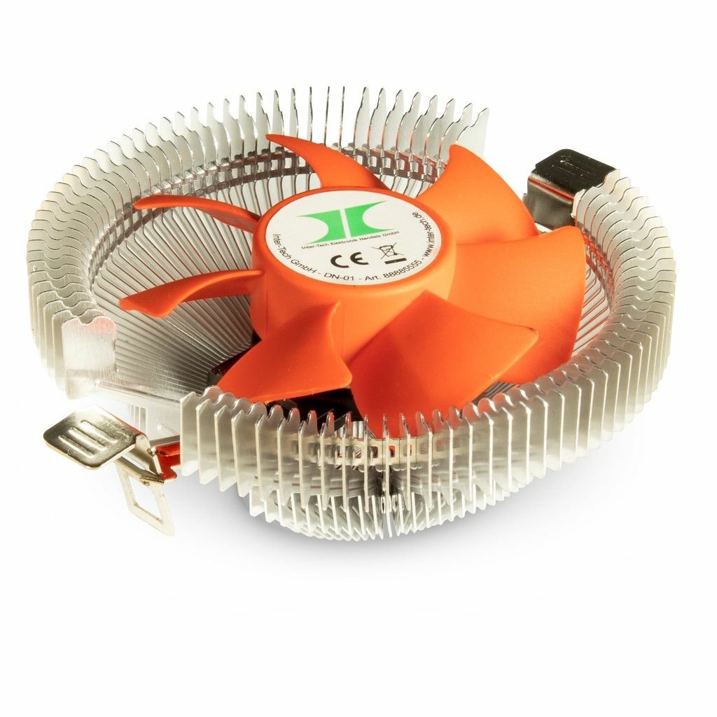 EAN 4260455646857 - Inter-Tech 88885555 sistema de refrigeración para ordenador Procesador Enfriador 8 cm Aluminio, Naranja imagen 1