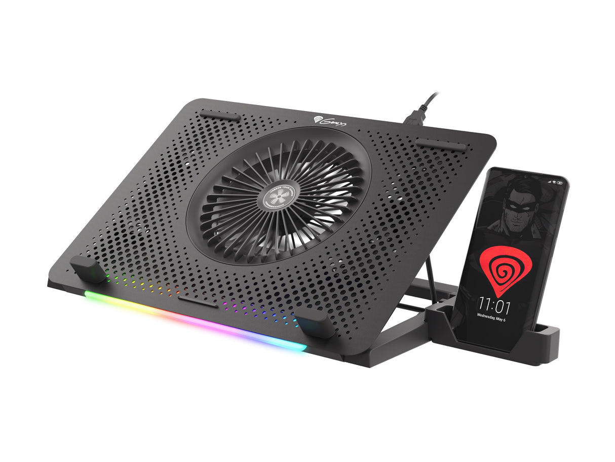 Base Refrigeradora Genesis Oxid 450 Rgb Para Portatil Hasta 15.6"