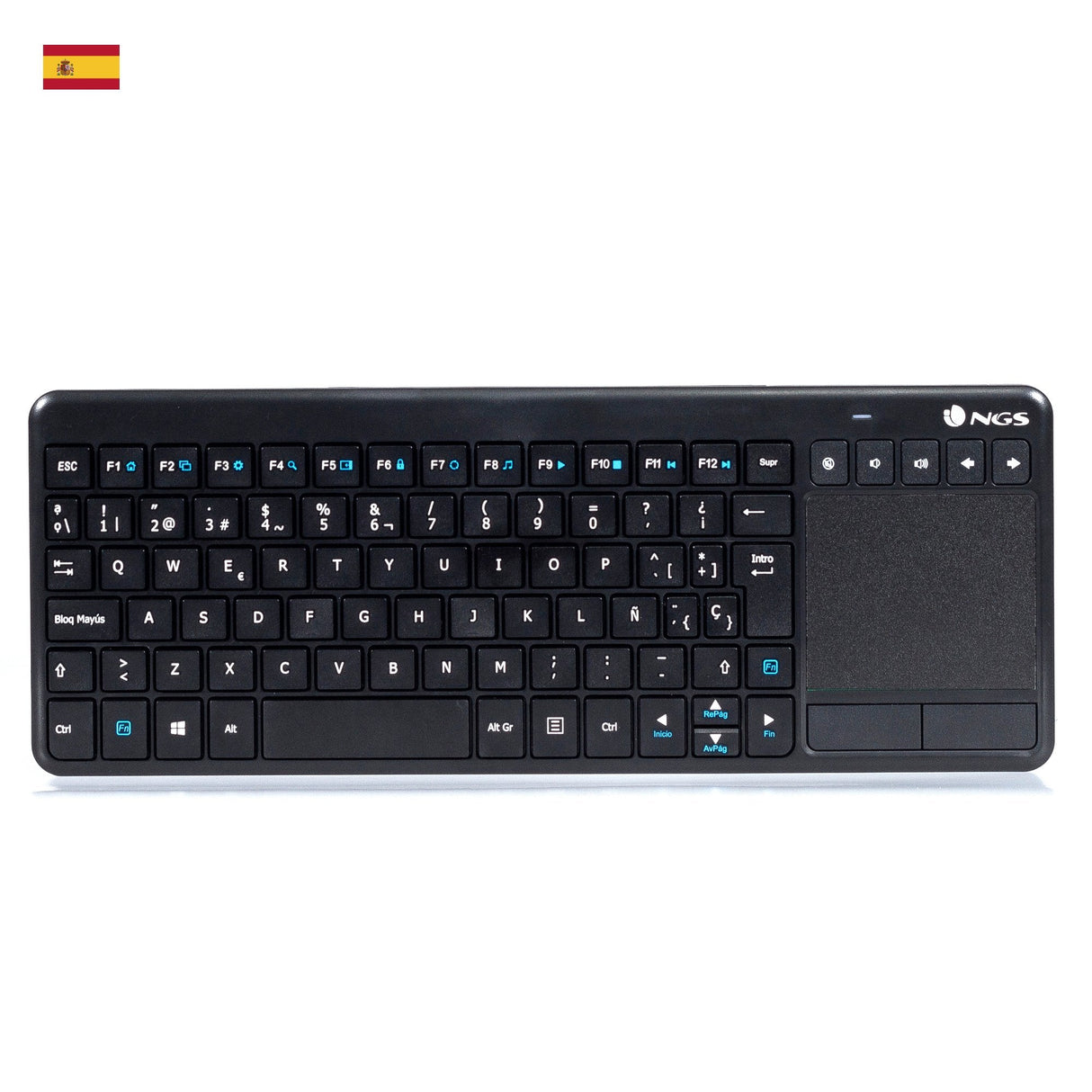 EAN 8435430609967 - NGS TV Warrior, QWERTY, ES teclado Hogar RF inalámbrico Negro imagen 1