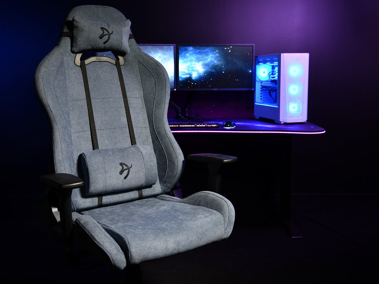 Silla Gaming Arozzi Torretta De Tejido Suave - Azul