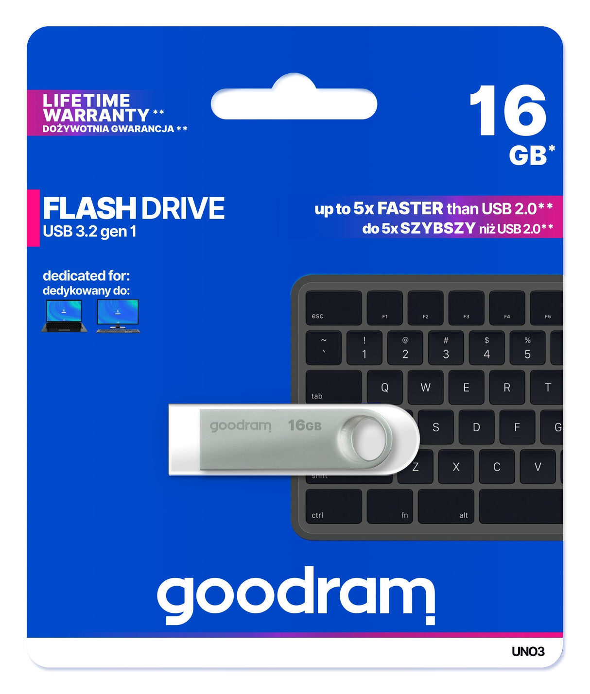 EAN 5908267965320 - Goodram USB UNO3-0160S0R11 unidad flash USB 16 GB USB tipo A 3.2 Gen 1 (3.1 Gen 1) Plata imagen 3