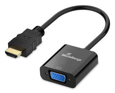 EAN 4260664877745 - MediaRange MRCS231 adaptador de cable de vídeo 0,2 m HDMI tipo A (Estándar) VGA (D-Sub) Negro imagen 1