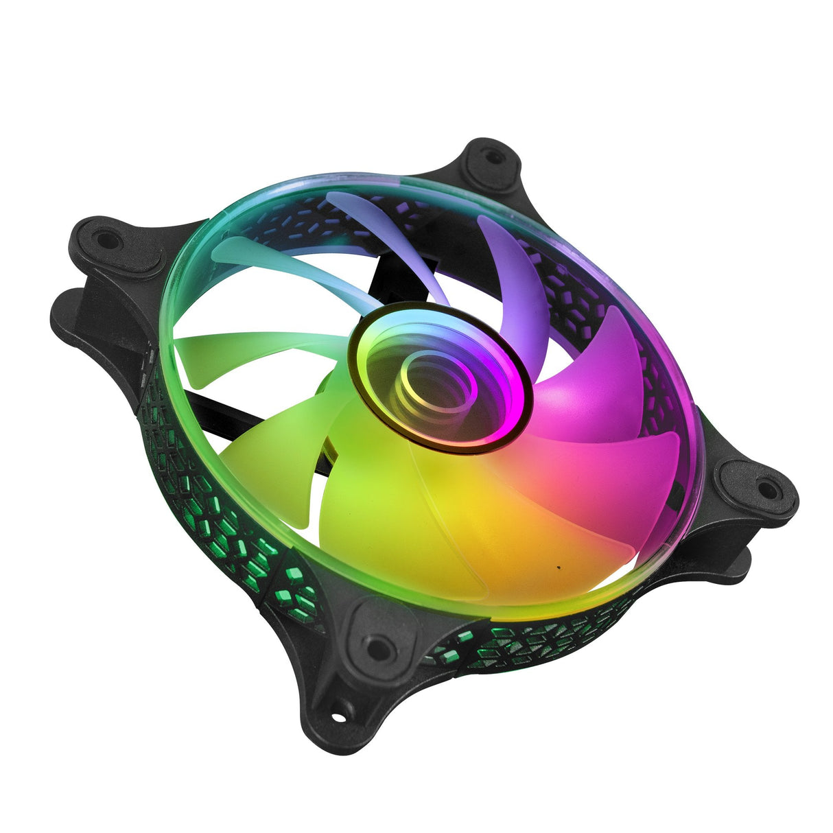 Pack 3 Ventiladores Mars Gaming Mf-3dkit 12cm + Hub + Mando A Distancia Argb Negro