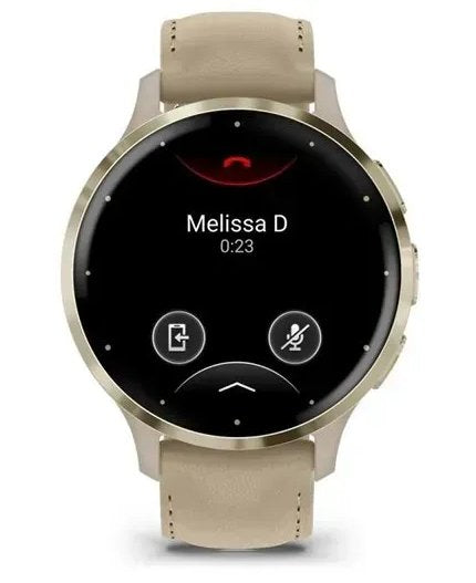 Garmin Venu 3s Smart Watch 41mm, Gps, Stainless Steel Bezel With Leather Band French Gray / Softgold Eu