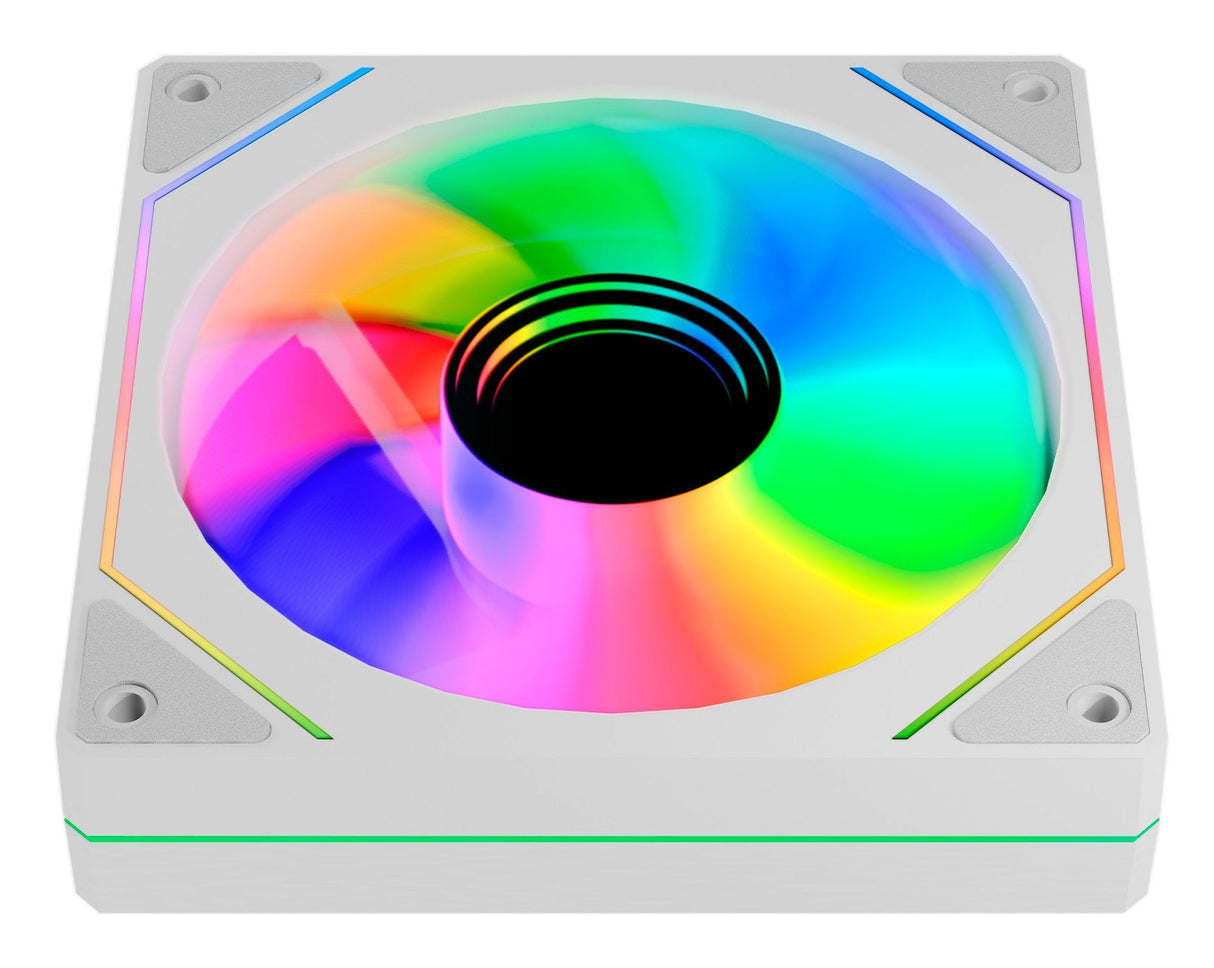 Ventilador Interno Abysm Arclight 3.0 Argb White Pwm