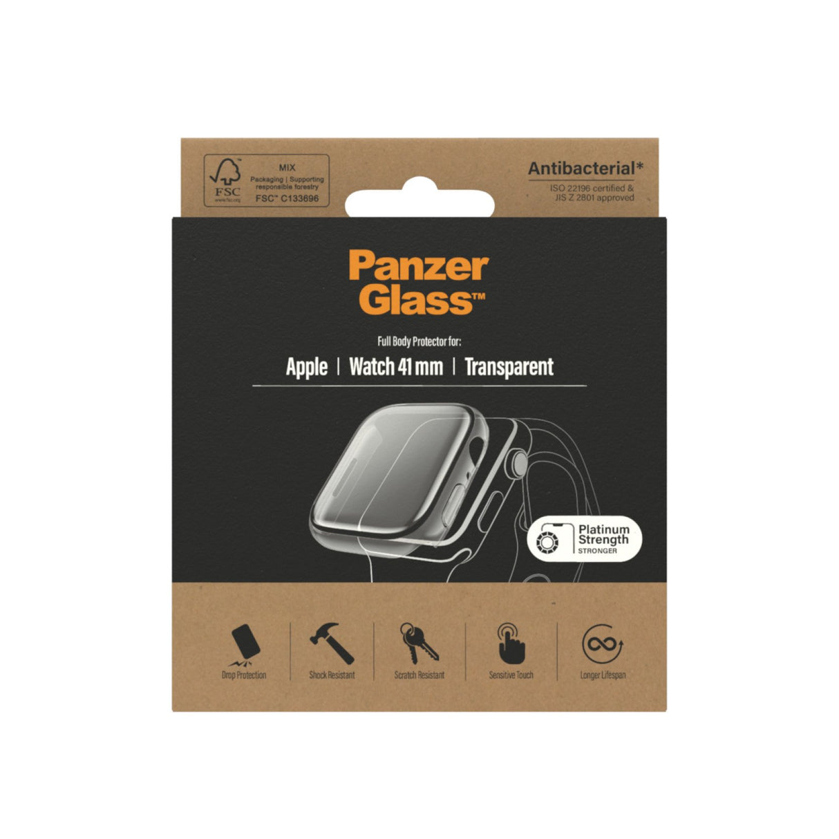 EAN 5711724036583 - PanzerGlass ® Full body Case Apple Watch Series 9 | 8 | 7 | 41mm | Transparent Protector de pantalla 1 pi imagen 3