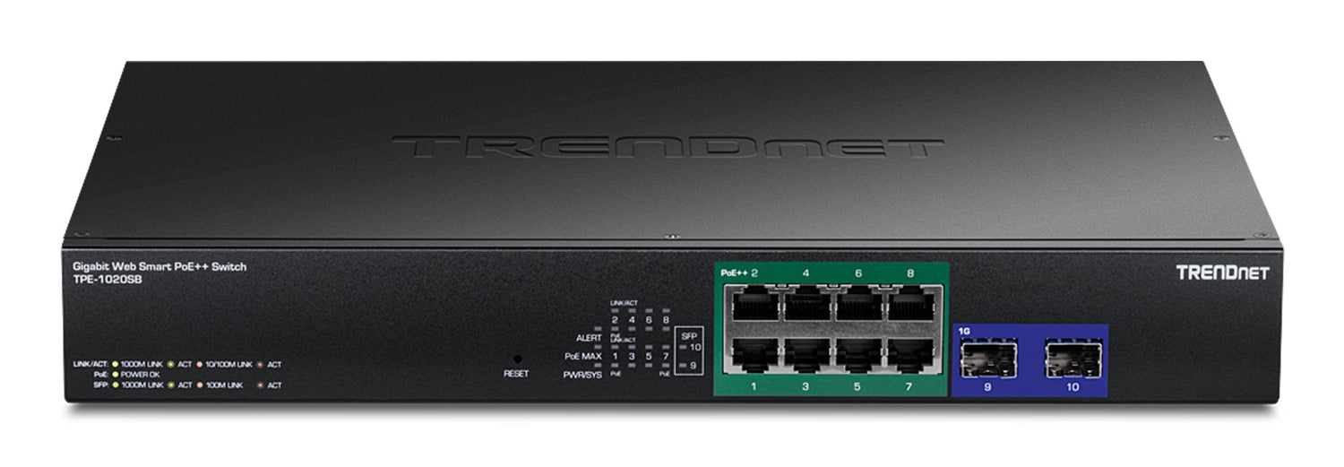 Trendnet 10-Port Gigabit Web Smart Poe++ Switch