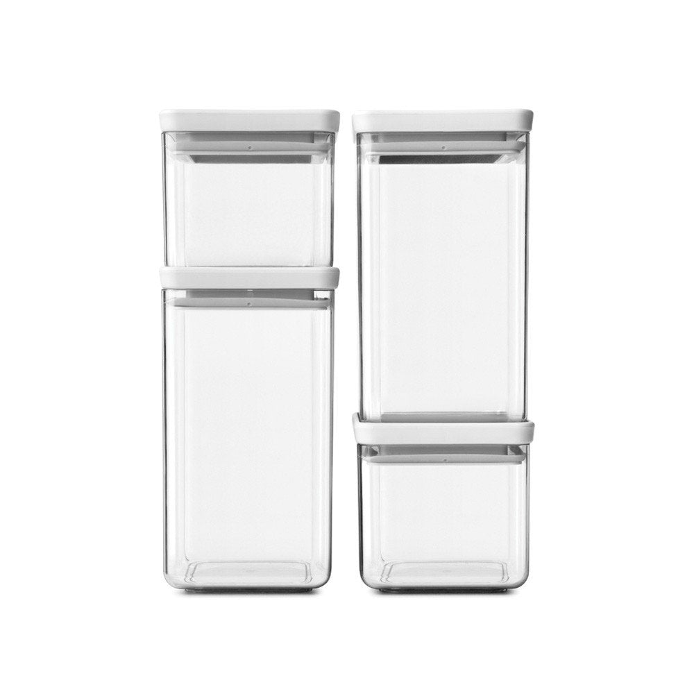 Bote Cuadrado 4x1 Brabantia Tasty+ Gris Claro