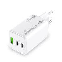 Cargador Mediarange Triple Usb-A Y Usb-C 65w