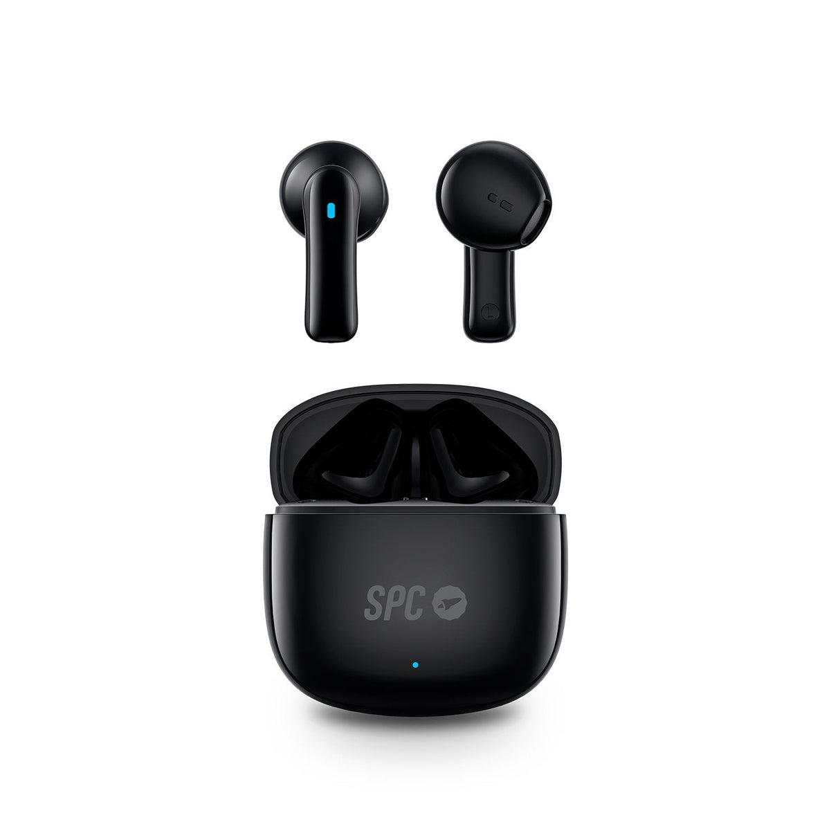 Auriculares Bluetooth Spc Zion 2 Play Con Estuche De Carga Autonomía 7h Stick Corto 30mm Negros