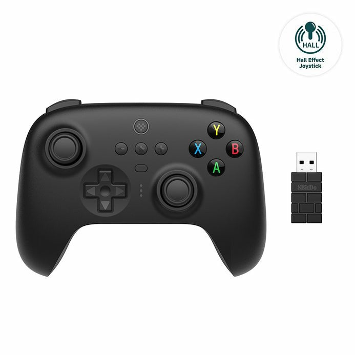 8bitdo Ultimate 2.4g, Gamepad Negro, Joysticks Hall Effect, Incluida Estación De Carga Ret00414