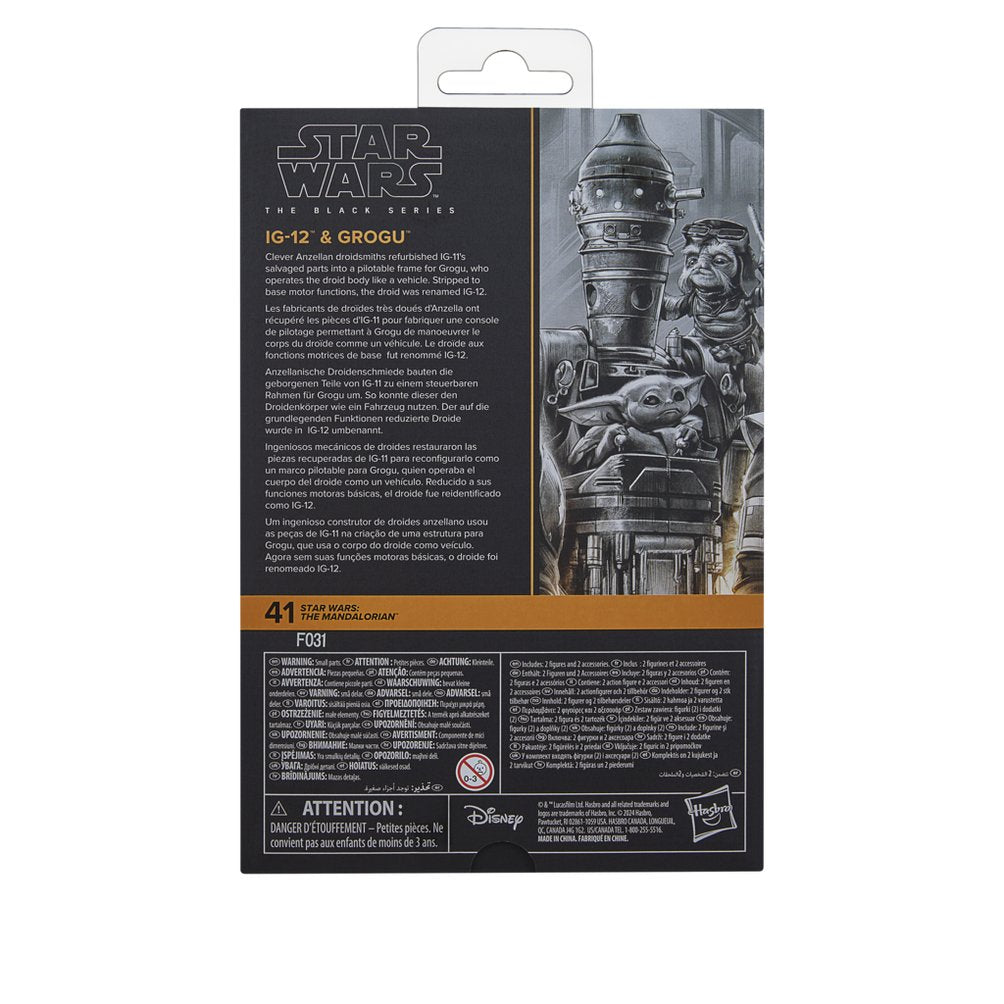 Figura Hasbro Star Wars: The Mandalorian The Black Series Ig 12 & Grogu