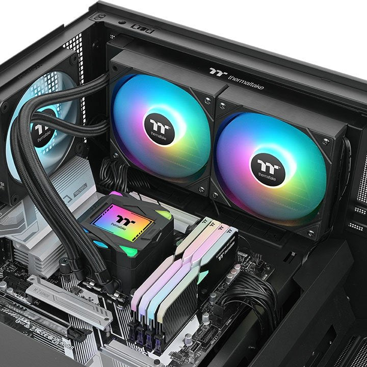 EAN 4711658540256 - Thermaltake LA240 ARGB Placa base Kit de refrigeración líquida 12 cm Negro 1 pieza(s) imagen 5