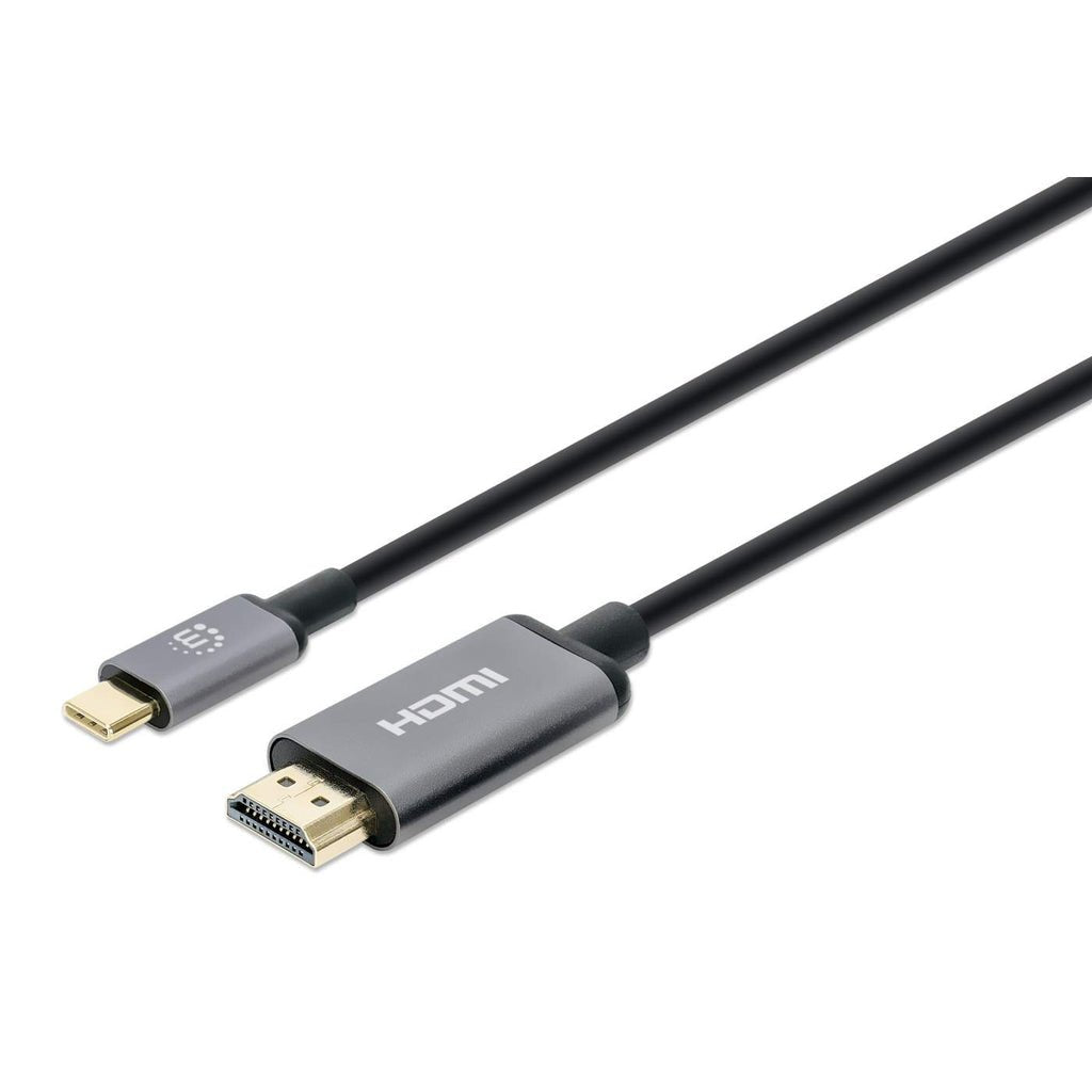 EAN 0766623153607 - Manhattan 153607 adaptador de cable de vídeo HDMI tipo A (Estándar) USB Tipo C Negro, Plata imagen 1