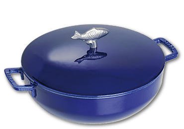 Staub 40510-326-0 Fisch Cocotte 28 Cm Gusseisen Induktionsgeeignet Dunkelblau