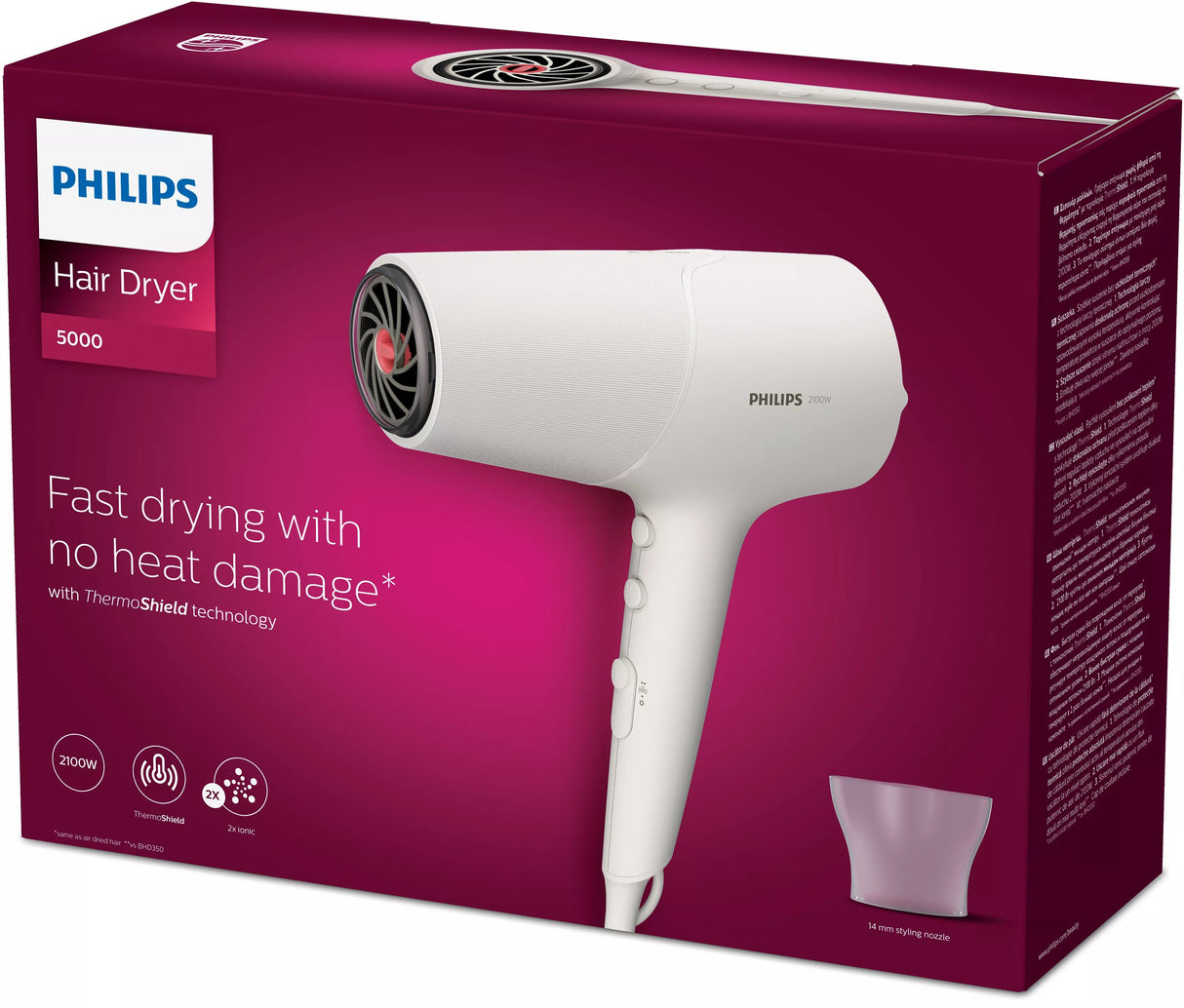 EAN 8710103976776 - Philips 5000 series BHD501/00 secador 2100 W Blanco imagen 3