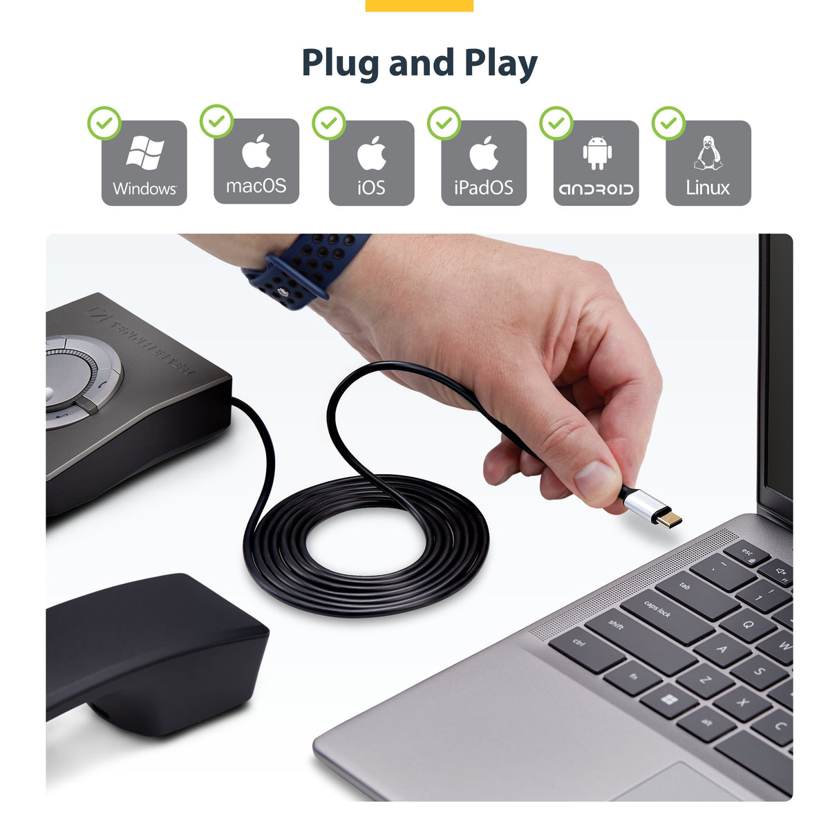 EAN 65030916042 - StarTech.com UR9-HEADSET-ADAPTER cambiador de género para cable RJ-9 Negro imagen 9