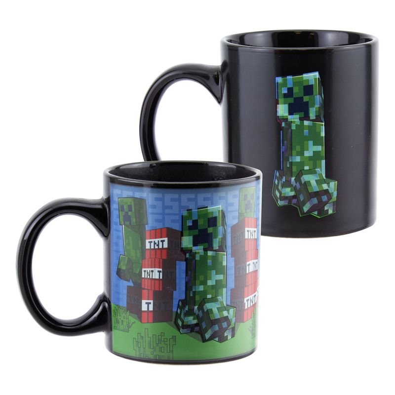 Minecraft - Taza Creeper Con Cambio De Color