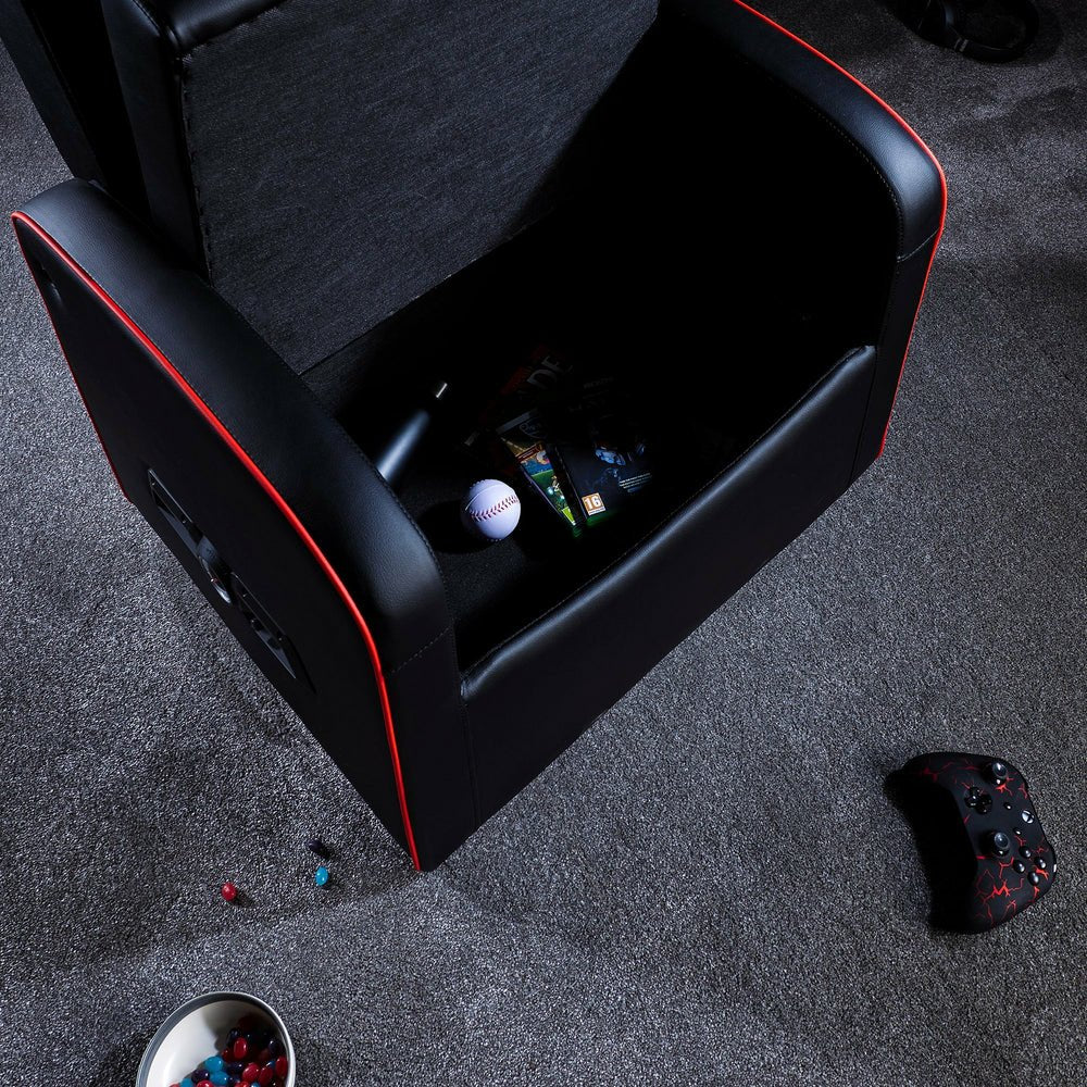 EAN 94338220216 - X Rocker 2022021 silla para videojuegos Silla gaming Asiento acolchado Negro, Rojo imagen 3