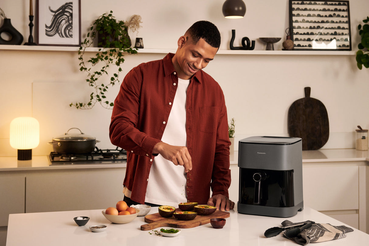 EAN 5025232965830 - Panasonic NF-CC500SXE freidora Sencillo 5 L Independiente 1450 W Freidora de aire caliente Gris imagen 48