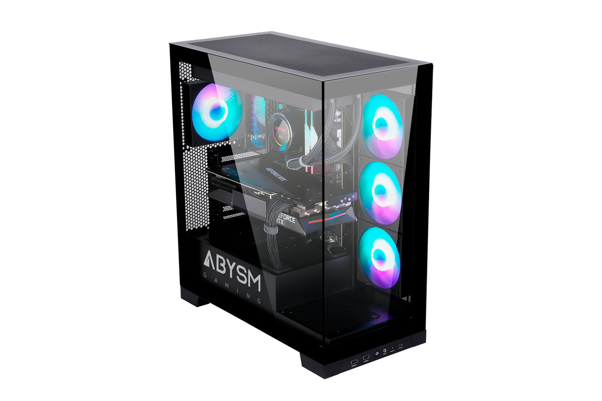 Abysm Danube Sava H500 Black Caja Torre Atx, Itx, Micro Atx - Lateral Y Frontal Cristal Templado - 3.5" Y 2.5" - Usb-A,