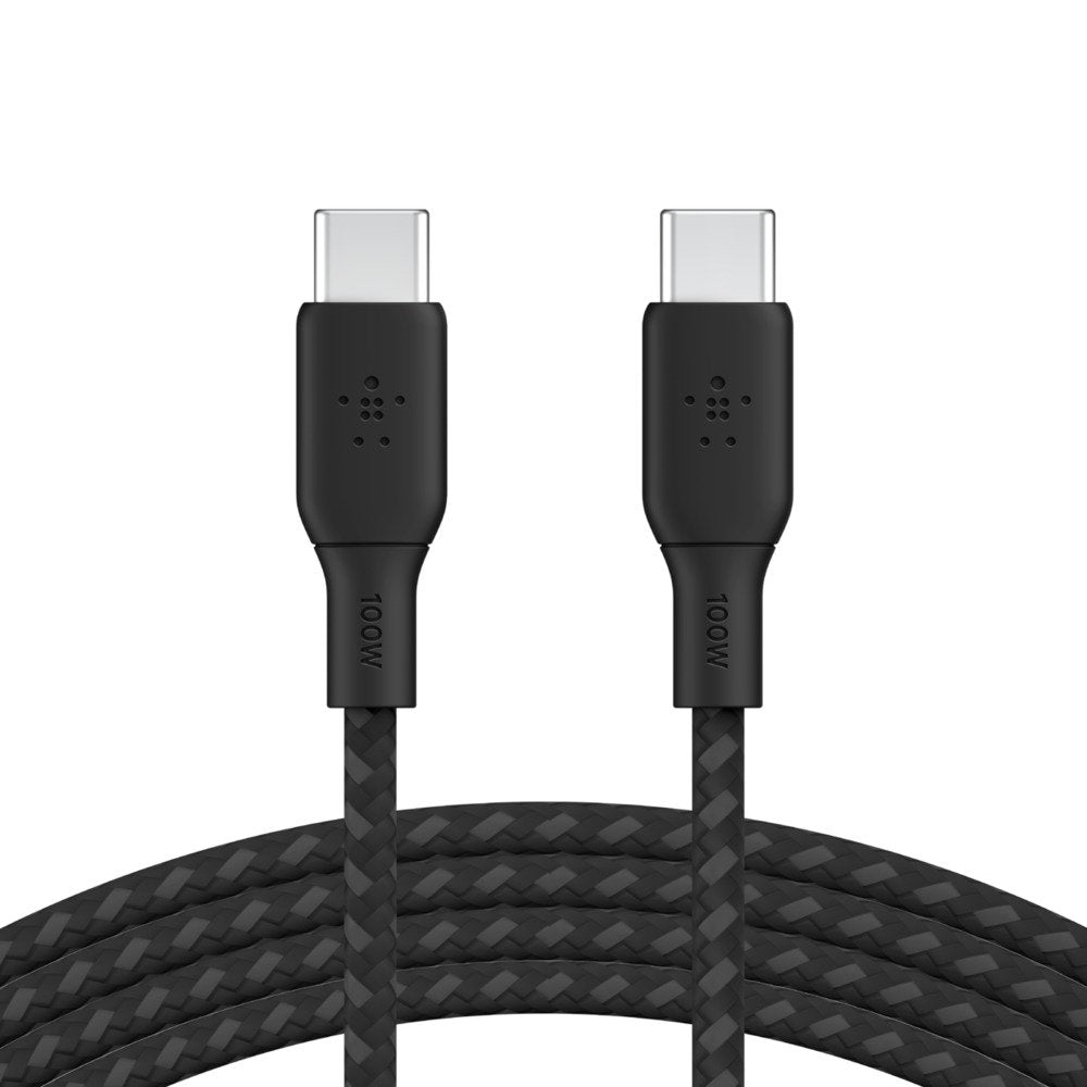 Cable 100w Usb-C To Usb-C Braided 2m Negro