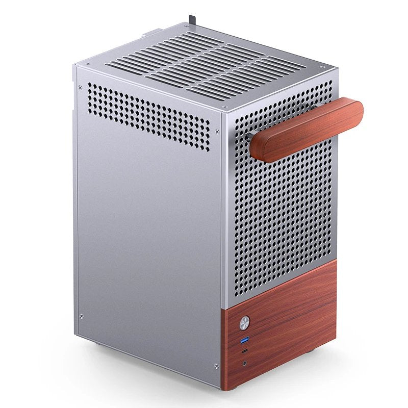Jonsbo T6 Pc Carcasa, Mini-Tower, Mini-Itx, Tempered Glass, Madera - Plateado