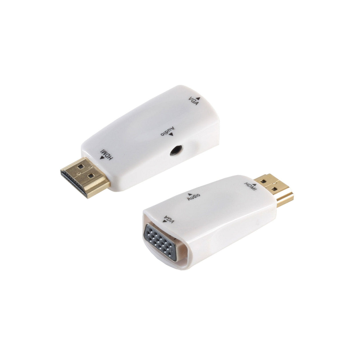 S-Conn 10-01001 Adaptador De Cable De Vídeo Hdmi Tipo A (Estándar) Vga (D-Sub) + 3,5mm Blanco