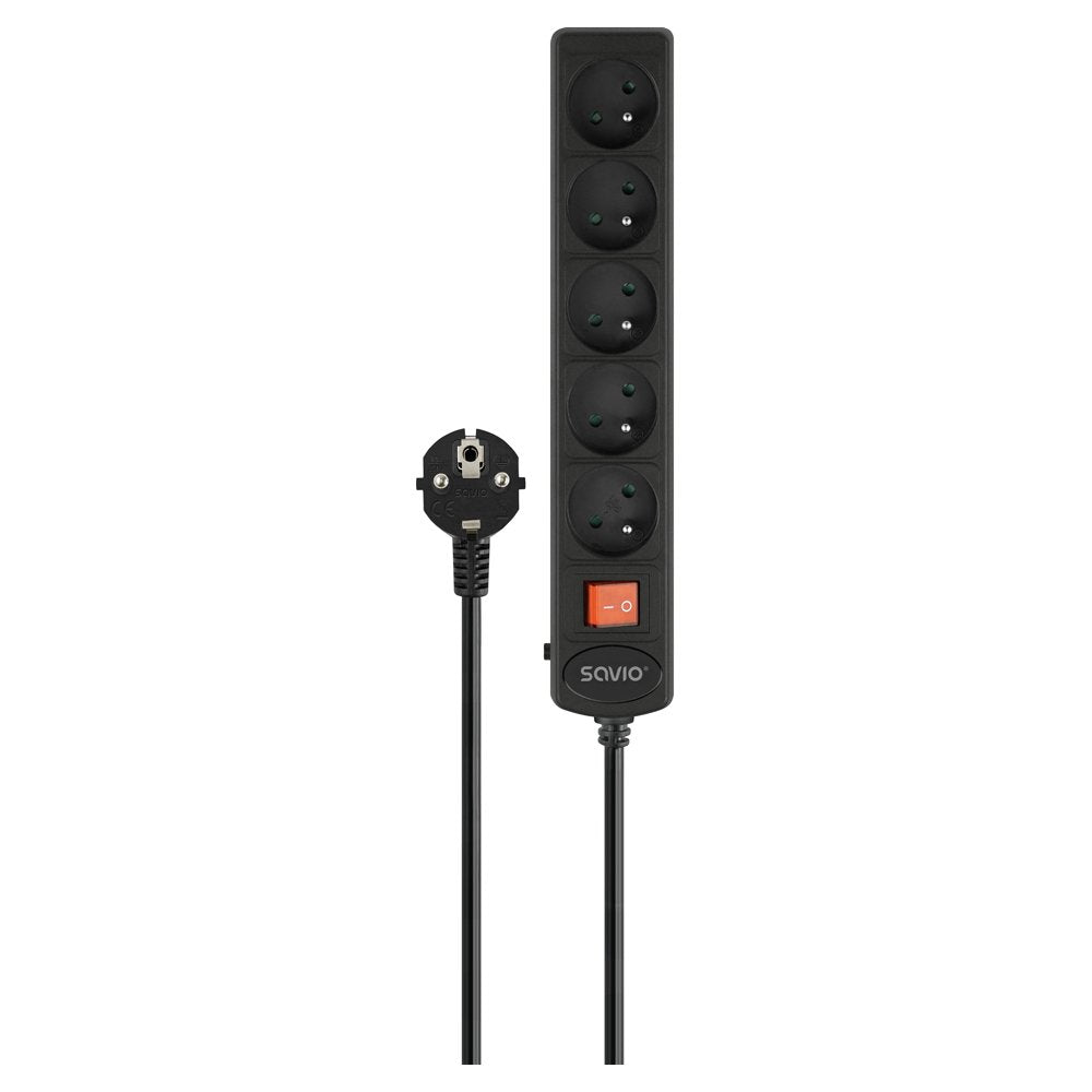 EAN 5905106070061 - Savio LZ-16 base múltiple 1,8 m 5 salidas AC Interior Negro imagen 1