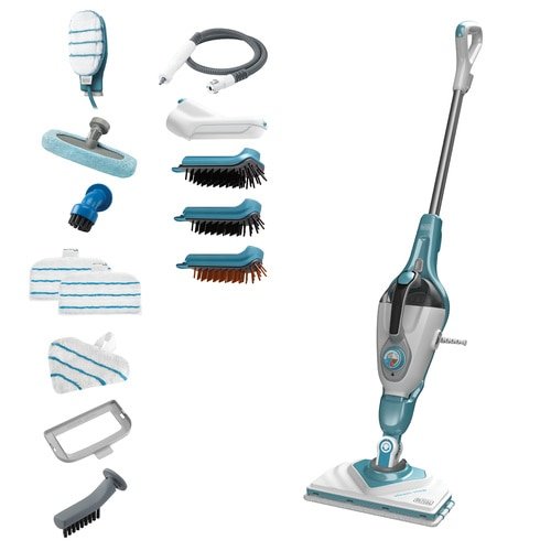 EAN 5035048737828 - Black & Decker BHSM1610DSM Limpiador a vapor portátil 0,5 L 1600 W Color aguamarina, Blanco imagen 1