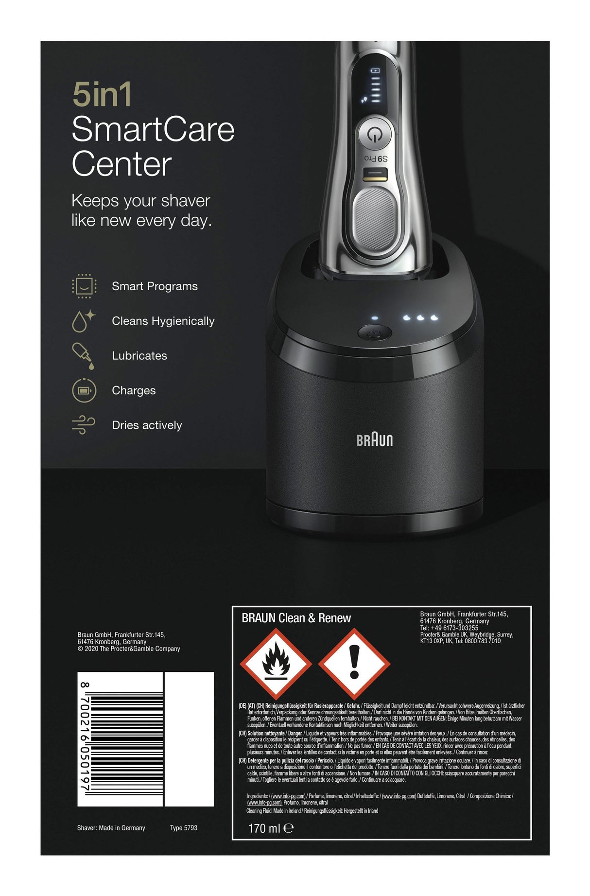 EAN 8700216050197 - Braun Series 9 9486cc Máquina de afeitar de láminas Recortadora Cromo imagen 3
