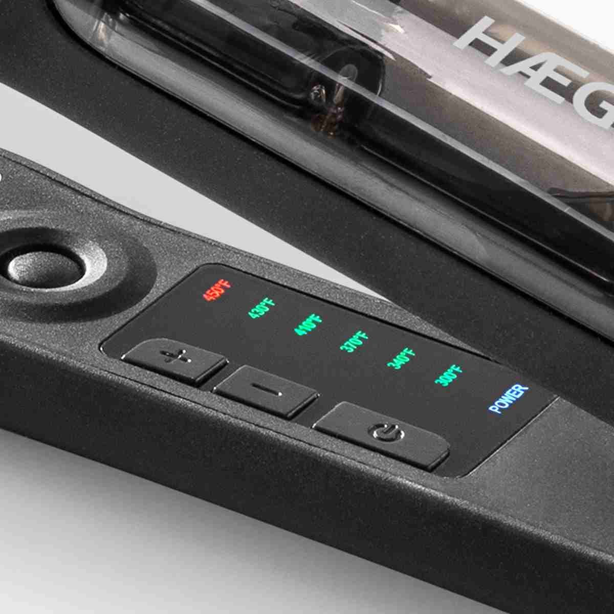 EAN 5608475023415 - Haeger HS-45B.007A Utensilio de peinado Plancha de pelo Vapor Negro 2,5 m imagen 4