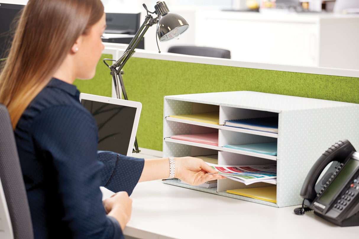 Bankersbox Organizador De Escritorio A4 8 Compartimentos Verde Blanco 1pk