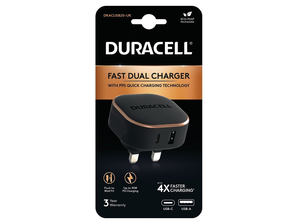 Duracell Duracell Pd 30w+Pps 18w Shared Para Type-C Enabled Phones & Tablets Dracusb20-Uk