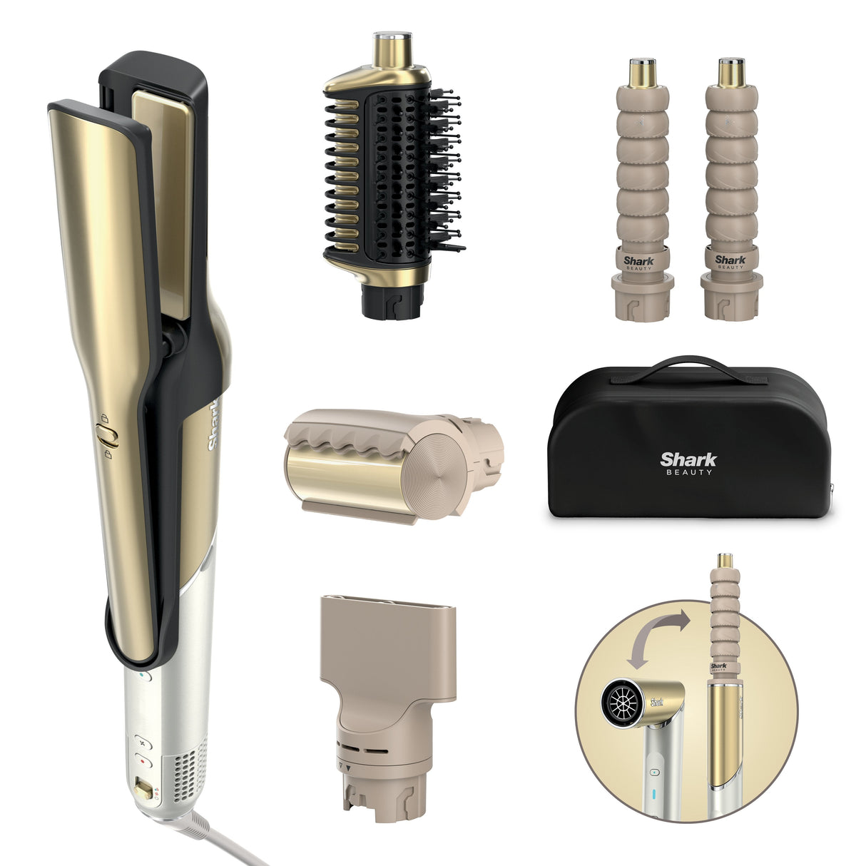 Shark Hd6051seu Con Múltiples Accesorios Airflow Oro 1500 W 2,44 M