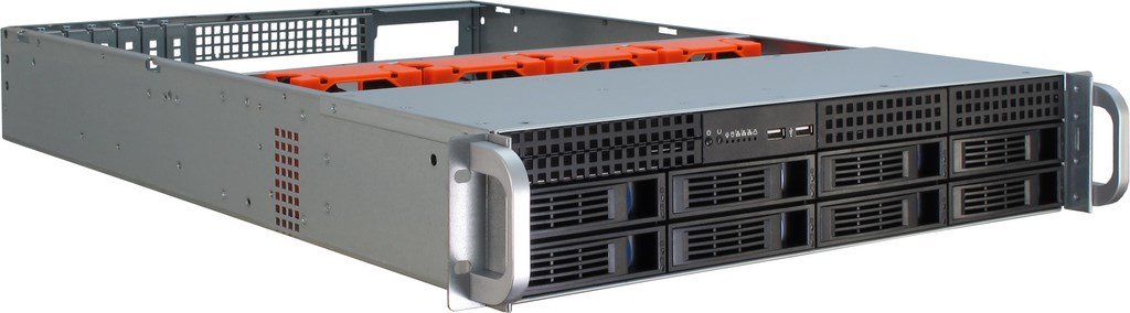 EAN 4260133126381 - Inter-Tech IPC 2U-2408 Estante Negro, Acero inoxidable imagen 2
