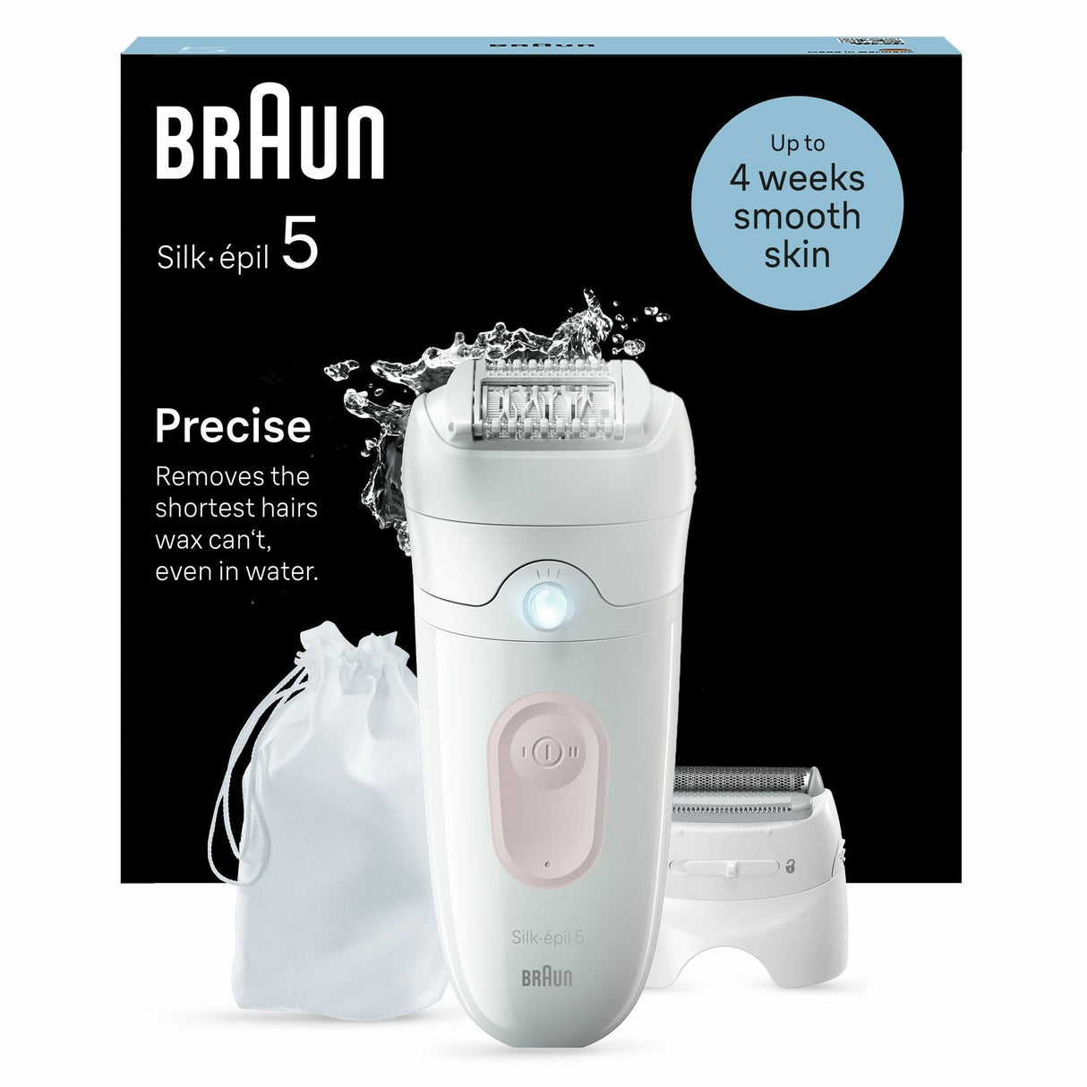 EAN 7500435225045 - Braun Silk-épil 5 5-030 28 pinzas Rosa, Blanco imagen 2