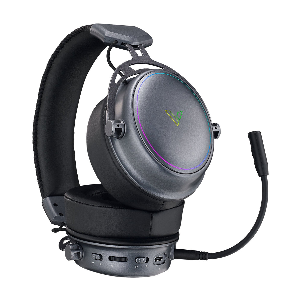 Headset Bluetooth Rapoo Vh800 Rgb Plegables 2.4ghz Bt5.2 Bateria 46h Negro